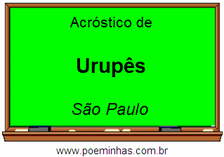 Acróstico da Cidade Urupês