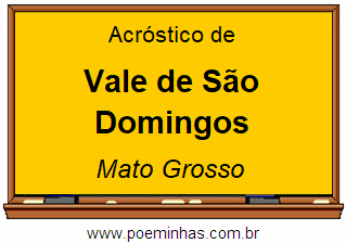 Acróstico da Cidade Vale de São Domingos