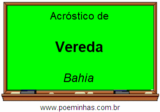 Acróstico da Cidade Vereda