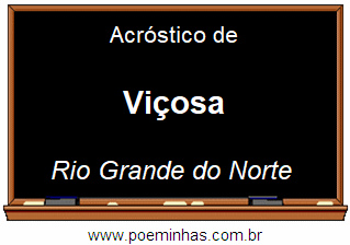 Acróstico da Cidade Viçosa