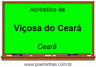 Acróstico da Cidade Viçosa do Ceará