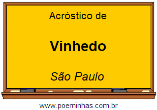 Acróstico da Cidade Vinhedo