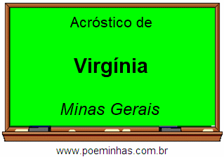 Acróstico da Cidade Virgínia