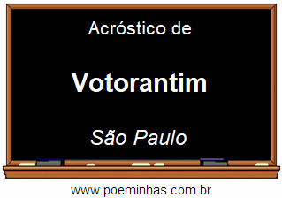 Acróstico da Cidade Votorantim