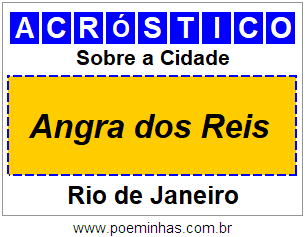 Acróstico Para Imprimir Sobre a Cidade Angra dos Reis