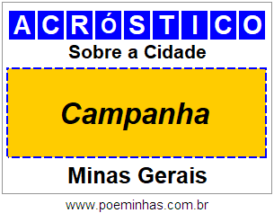 Acróstico Para Imprimir Sobre a Cidade Campanha