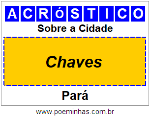 Acróstico Para Imprimir Sobre a Cidade Chaves