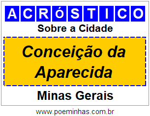 Acróstico Para Imprimir Sobre a Cidade Conceição da Aparecida