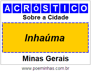 Acróstico Para Imprimir Sobre a Cidade Inhaúma