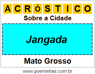 Acróstico Para Imprimir Sobre a Cidade Jangada