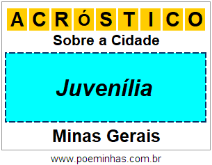 Acróstico Para Imprimir Sobre a Cidade Juvenília