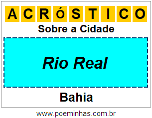 Acróstico Para Imprimir Sobre a Cidade Rio Real