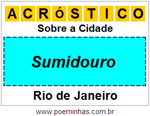 Acróstico Para Imprimir Sobre a Cidade Sumidouro