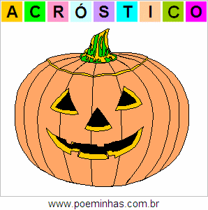 Acróstico de Abóbora de Halloween