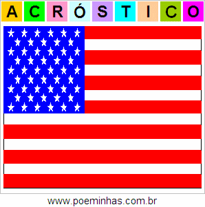 Acróstico de Bandeira Americana