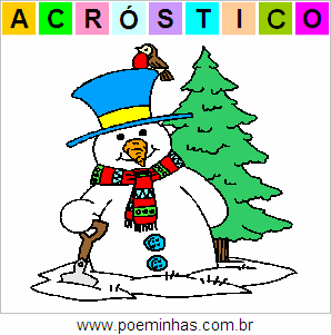 Acróstico de Boneco de Neve