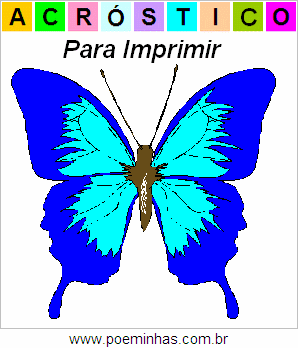 Acróstico de Borboleta