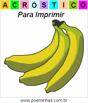 Acróstico de Cacho de Bananas