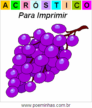 Acróstico de Cacho de Uvas