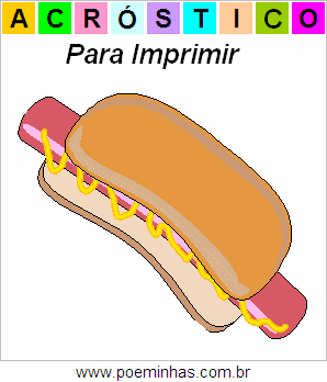 Acróstico de Cachorro Quente