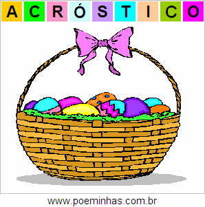 Acróstico de Cesta de Páscoa