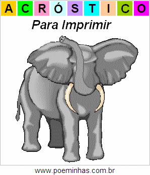 Acróstico de Elefante