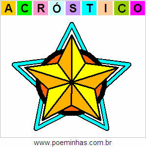 Acróstico de Estrela de Natal