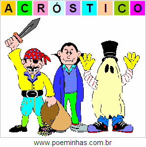 Acróstico de Fantasia de Halloween