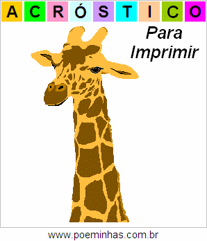 Acróstico de Girafa