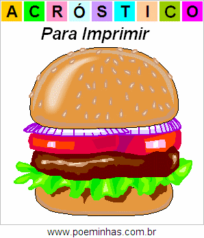 Acróstico de Hamburguer