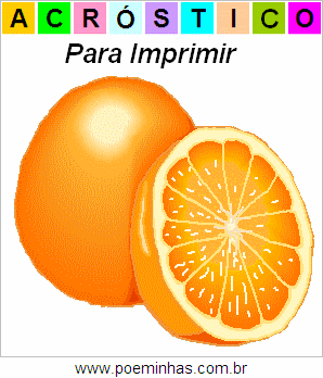 Acróstico de Laranja