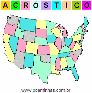 Acróstico de Mapa dos Estados Unidos