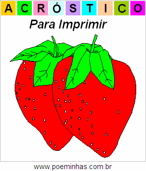 Acróstico de Morangos