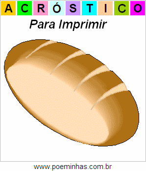 Acróstico de Pão de Forma