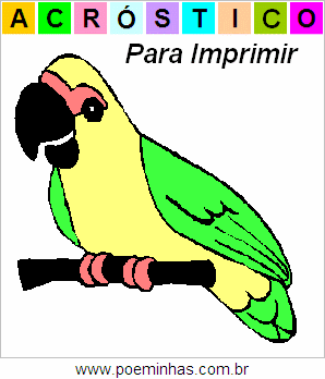 Acróstico de Papagaio