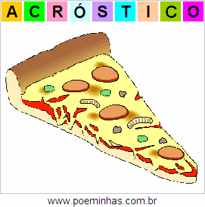 Acróstico de Pedaço de Pizza