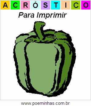 Acróstico de Pimentão Verde