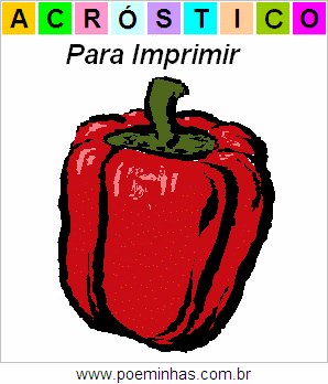 Acróstico de Pimentão Vermelho