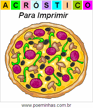 Acróstico de Pizza