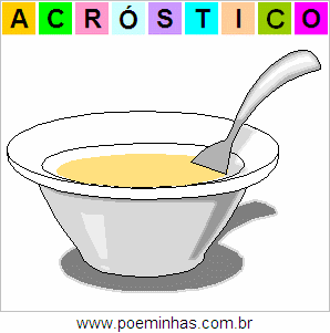Acróstico de Prato de Sopa