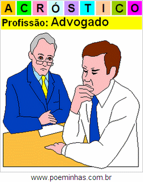 Acróstico da Profissão Advogado