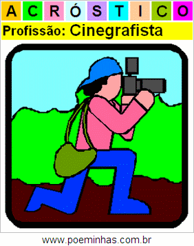 Acróstico da Profissão Cinegrafista