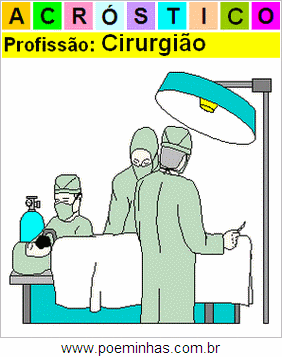 Acróstico da Profissão Cirurgião