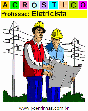 Acróstico da Profissão Eletricista
