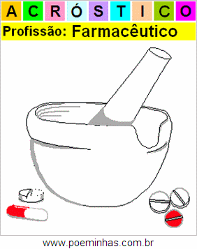 Acróstico da Profissão Farmacêutico