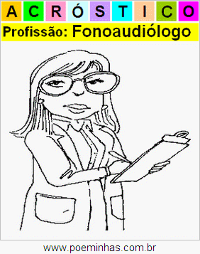 Acróstico da Profissão Fonoaudiólogo