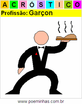 Acróstico da Profissão Garçom