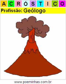 Acróstico da Profissão Geólogo