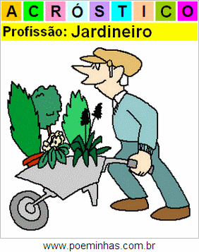 Acróstico da Profissão Jardineiro