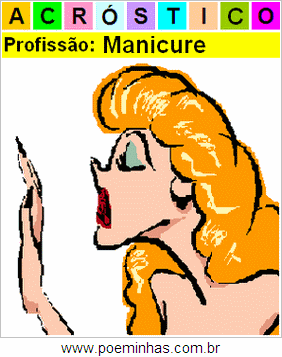 Acróstico da Profissão Manicure